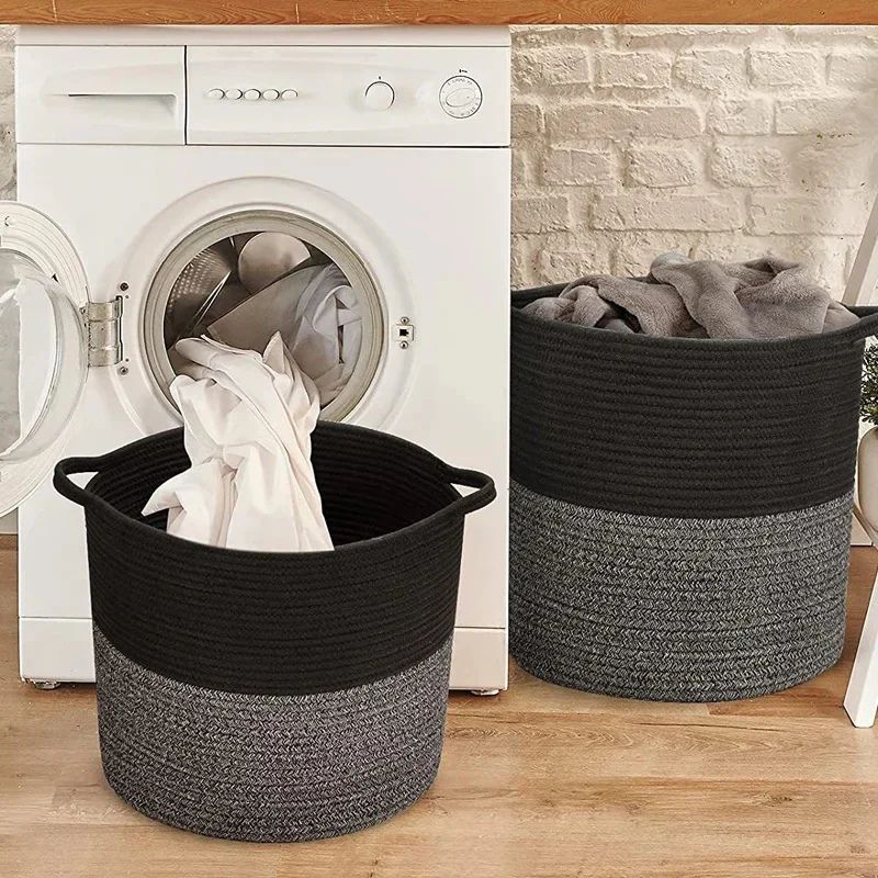 Large Storage Baskets for Blankets – Stylish Laundry Basket Storage