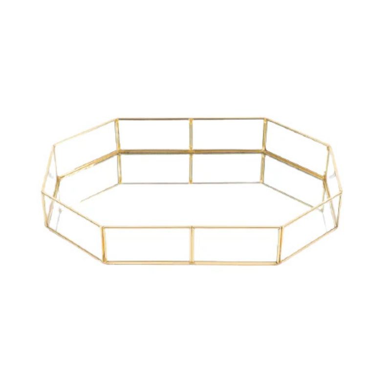 Gold Mirror Tray -bedroom dresser decor
