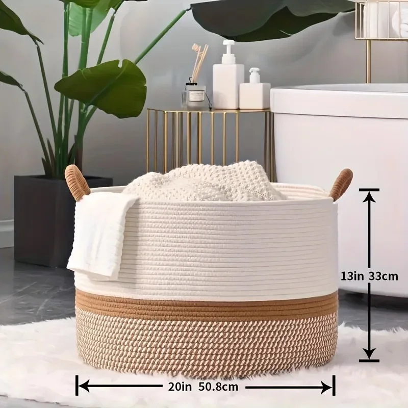 King-size Durable woven storage basket woven fabric storage baskets
