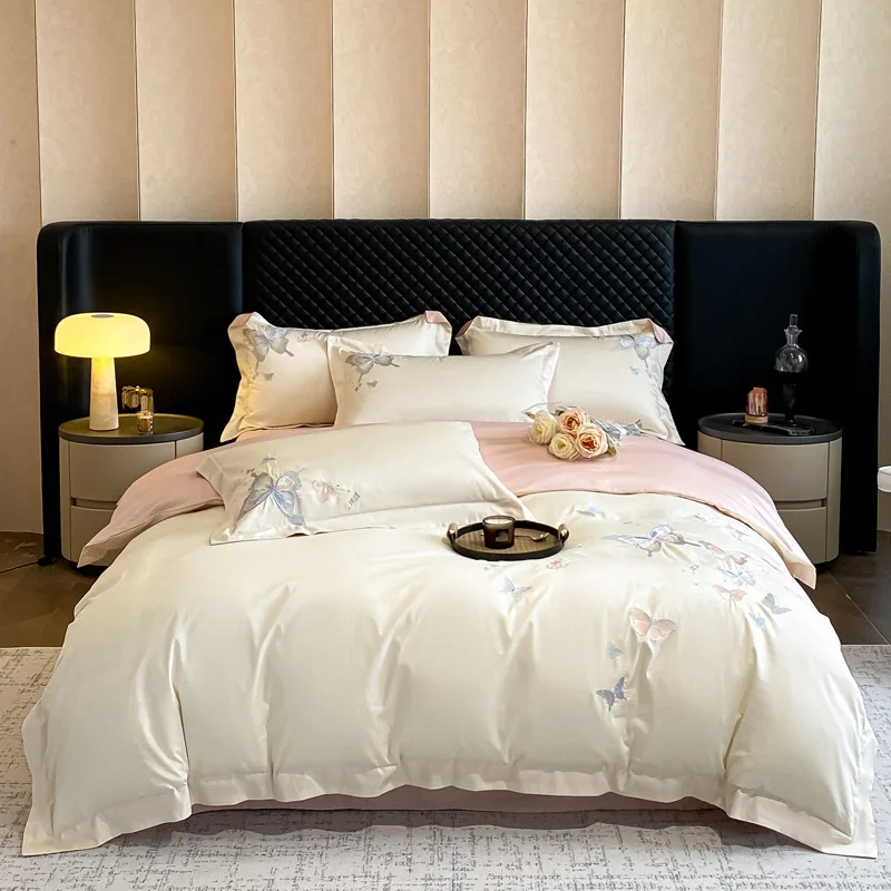 Luxury Butterfly Bedding Set - 800TC Egyptian Cotton Bedding Pillow Case