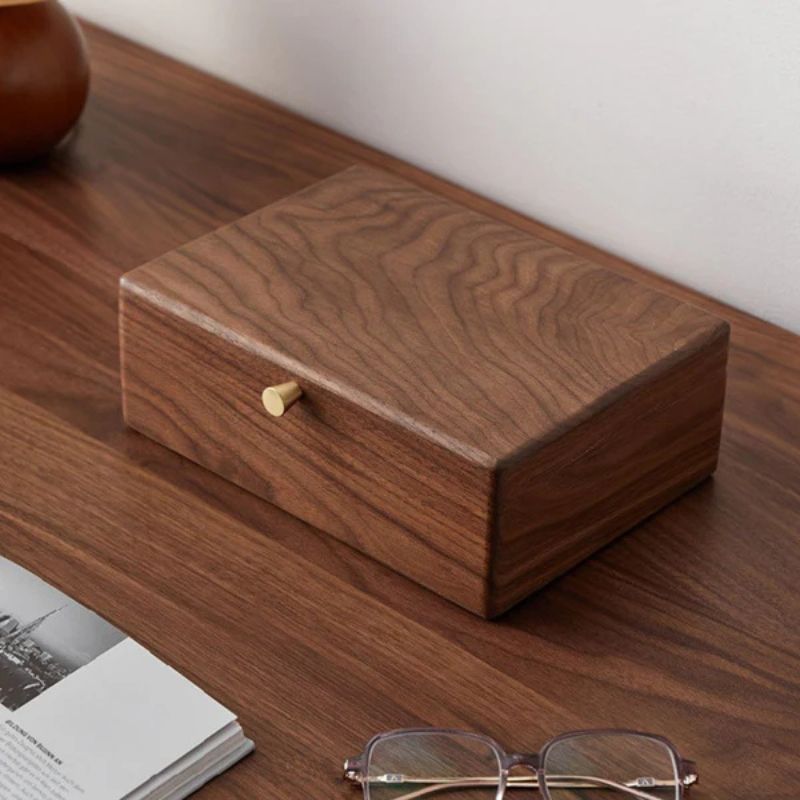 Luxury Solid Wood Jewelry Storage Box Lifestyle image closed
