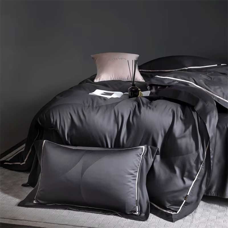 Royal Luxury Egyptian Cotton Duvet Covers - 100 cotton bedding sets Black