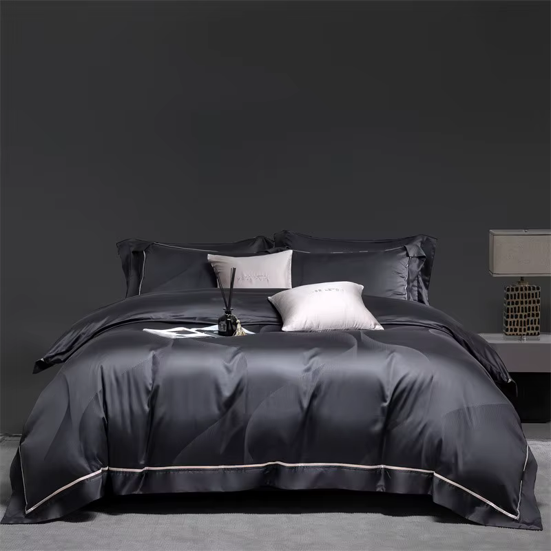Royal Luxury Egyptian Cotton Duvet Covers - 1500 TC Cotton Sateen Black