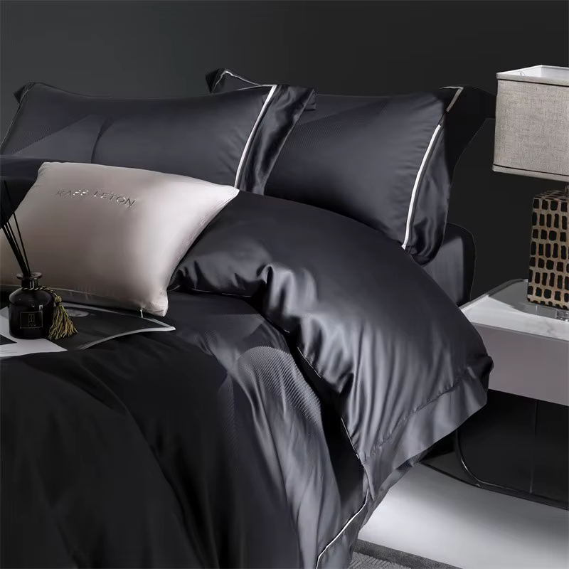 Royal Luxury Egyptian Cotton Duvet Covers - hotel luxury bed sheets Black