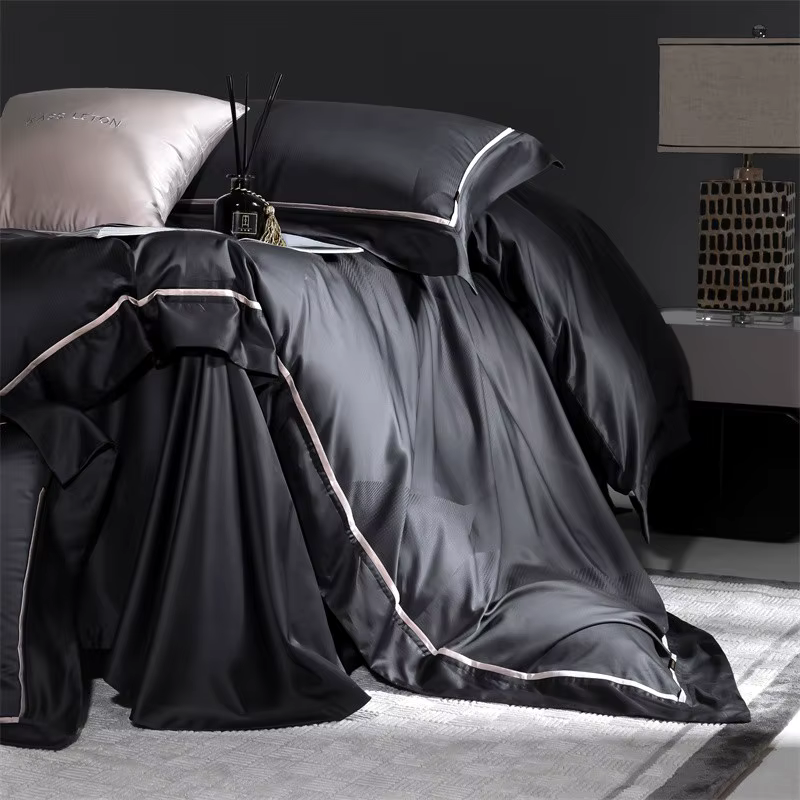 Royal Luxury Egyptian Cotton Duvet Covers - modern bed sets Black