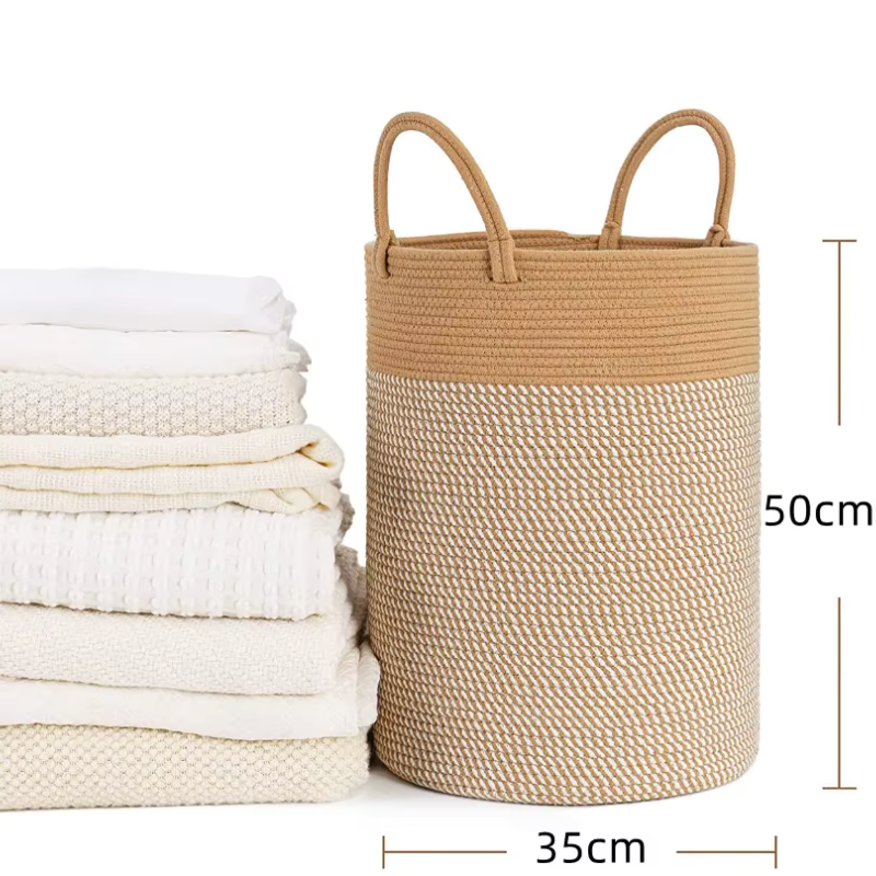 Woven Tote Basket - Wicker Basket tall storage basket