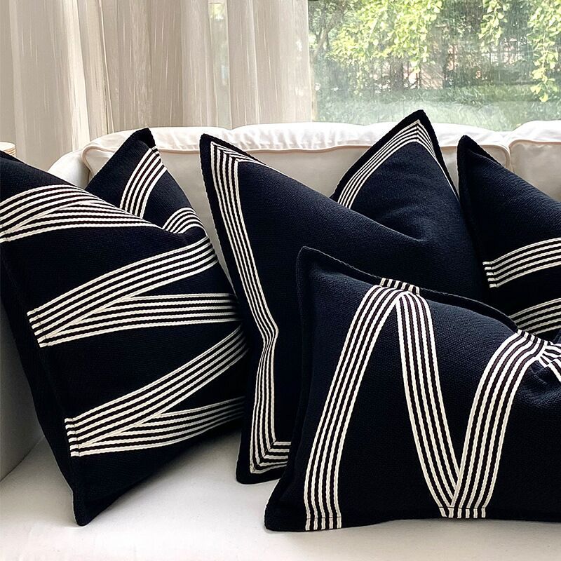 Modern Black And White Decorative Pillows - Luxury Accent Pillows​ – LUMEINERE