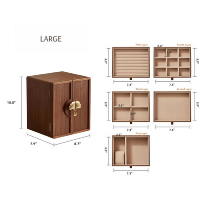 Luxury Wooden Jewelry Box with Drawers