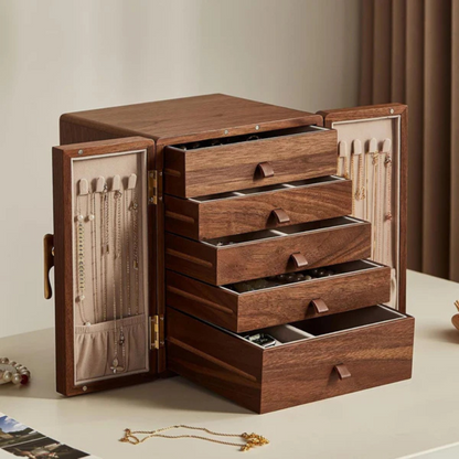 Luxury Wooden Jewelry Box with Drawers