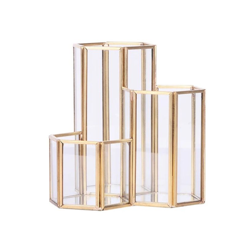 Best Makeup Organizer-Gold Makeup Brush Organizer