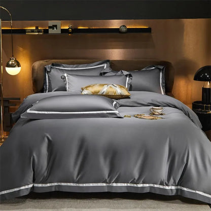 Grey Luxury Bedding Sets- Cotton Duvet (Egyptian Cotton, 1000 TC) modern bed sets