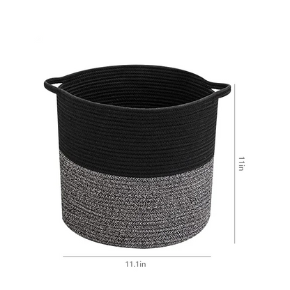 Handmade Woven Storage Basket Black