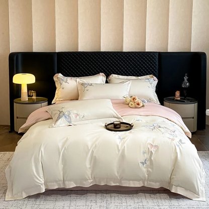 Luxury Butterfly Bedding Set - 800TC Egyptian Cotton Bedding Pillow Case
