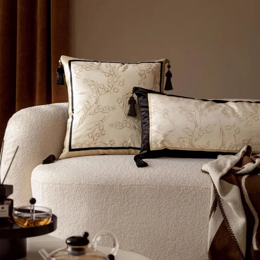 Luxury Decorative Pillows - Black And Cream Pillows