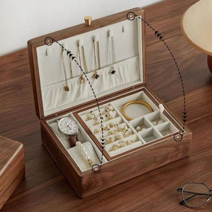 Luxury Solid Wood Jewelry Storage Box Lifestyle image  magnet closer