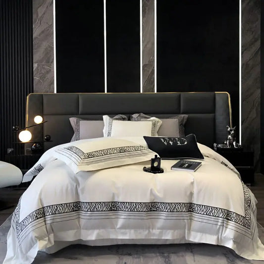 Luxury Zebra Cotton Bedding Set (1000 Tc Egyptian Cotton)