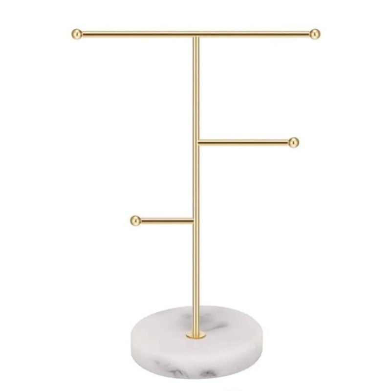 Marble Metal Jewelry Organizer Stand