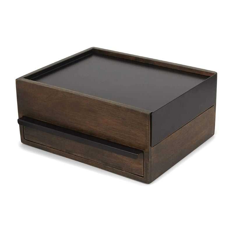 Modern Wood Jewelry Box in Black color product display 2