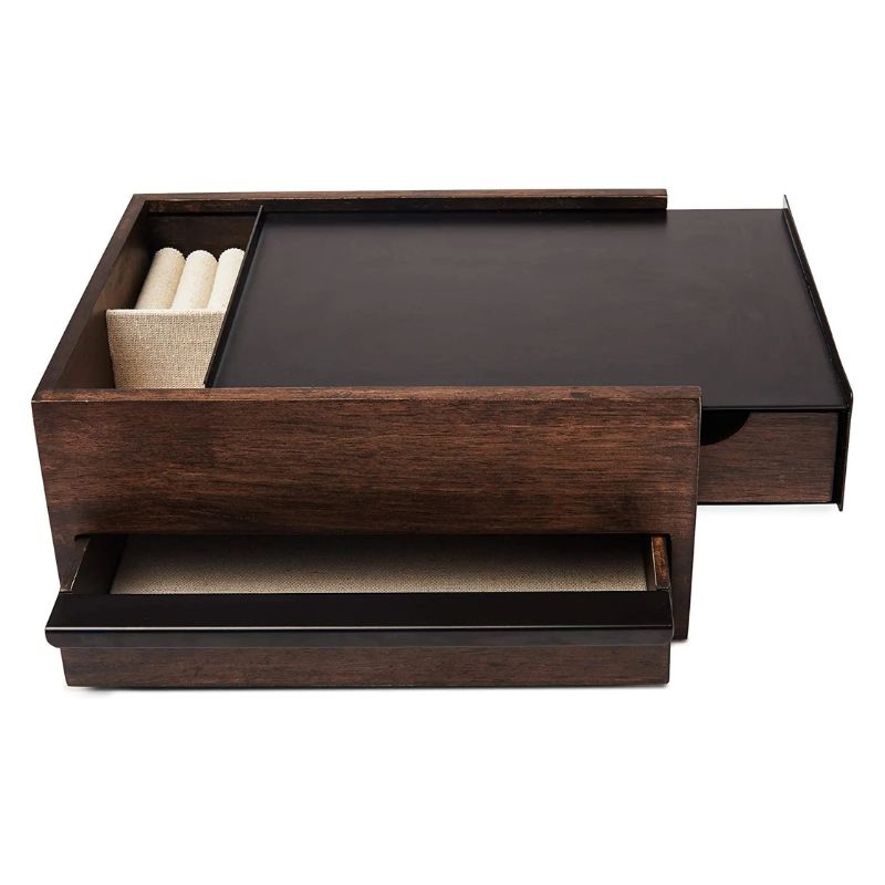 Modern Wood Jewelry Box in Black color product display 3