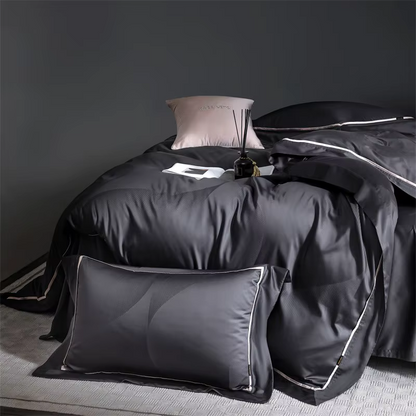 Royal Luxury Egyptian Cotton Duvet Covers - 100 cotton bedding sets Black