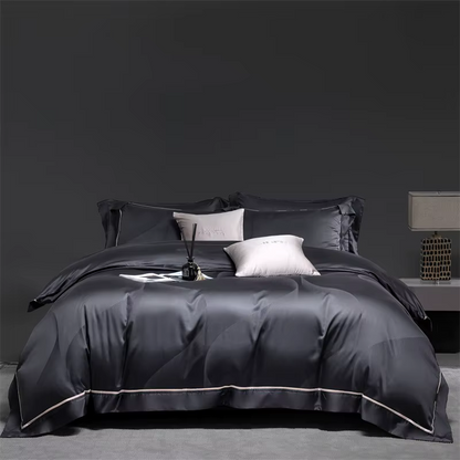 Royal Luxury Egyptian Cotton Duvet Covers - 1500 TC Cotton Sateen Black