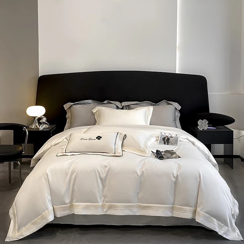 white textured duvet cover​
