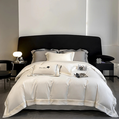 white textured duvet cover​