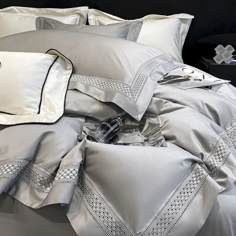white textured duvet cover