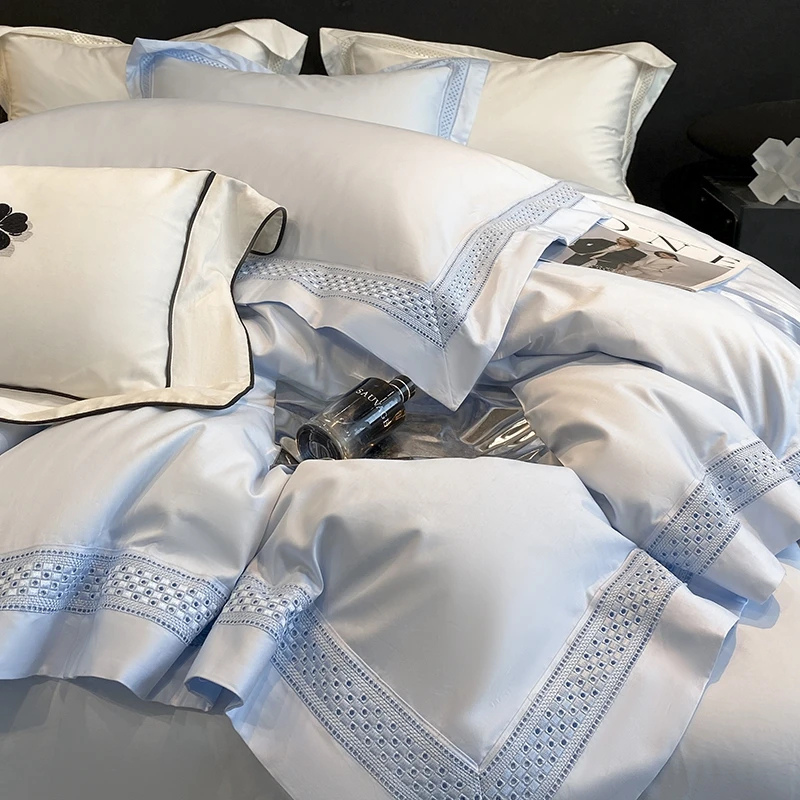 white textured duvet cover
