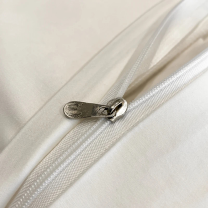 white textured duvet cover
